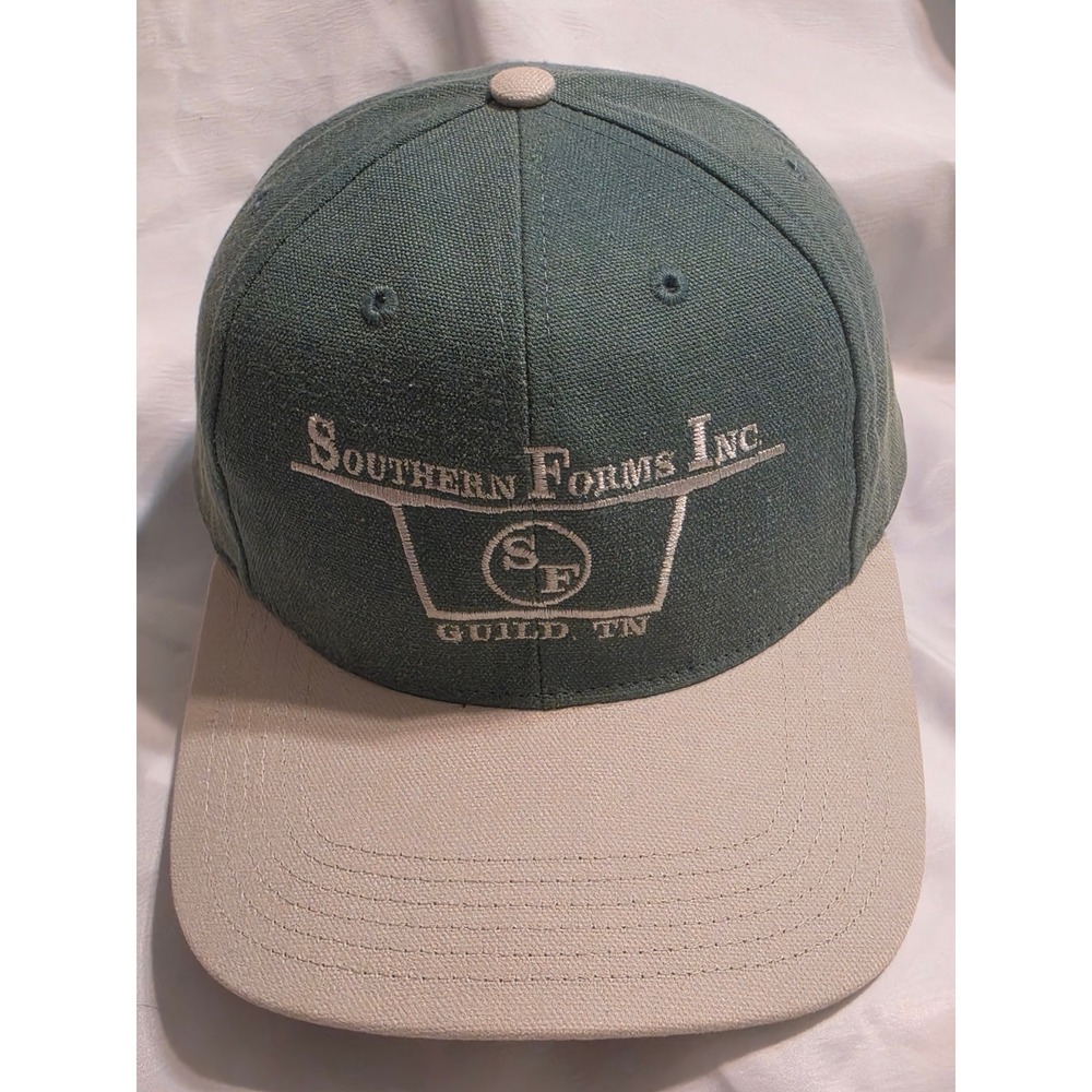 Richardson Southern Forms Inc Guild TN Hat Green Tan Adjustable Strapback Cap